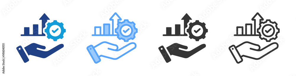 Poster Execution icon set multiple style collection