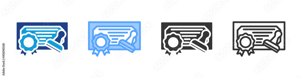 Aufkleber licensing icon set multiple style collection