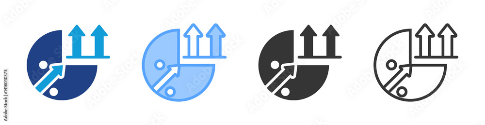 Poster Margers icon set multiple style collection