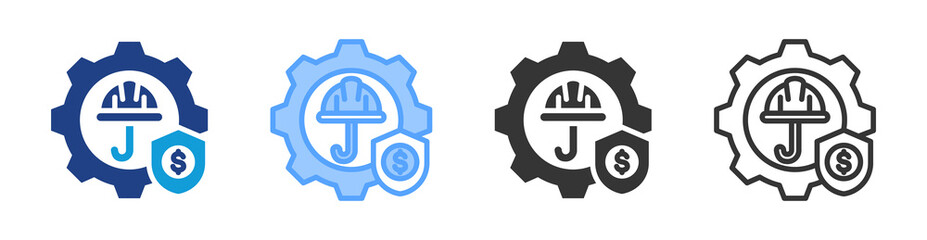 Obraz premium Insurance icon set multiple style collection