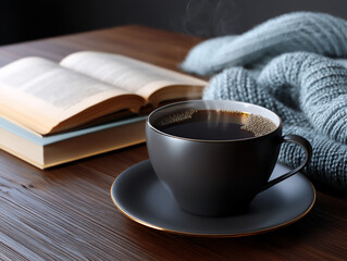 cozy coffee setup,