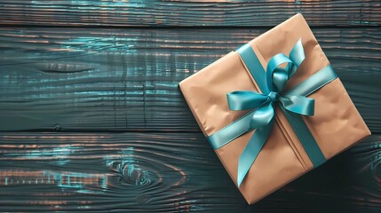 Close-up, view from above, wooden surface, Concept of preparation for a professional holiday, Congratulations for relatives, friends and colleagues, Generative AI illustrations.