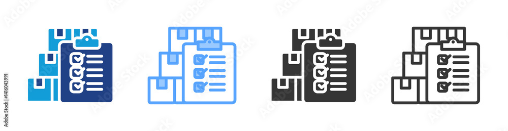Poster stok icon set multiple style collection