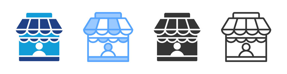 Seller icon set multiple style collection