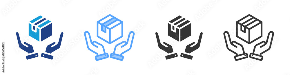 Poster Keep icon set multiple style collection