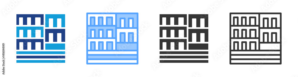 Aufkleber Display icon set multiple style collection