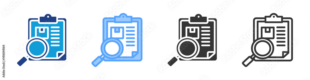Poster Provide Detail icon set multiple style collection