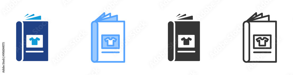 Poster catalog icon set multiple style collection