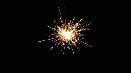 Fototapeta premium Bright sparkler against a dark background.