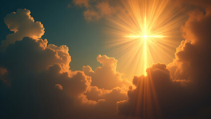 Obraz premium Exhibit refined Ascension Day religious art visuals with masterful composition expressive iconography and luminous color palettes that celebrate faith divine mystery and artistic spirituality in premi