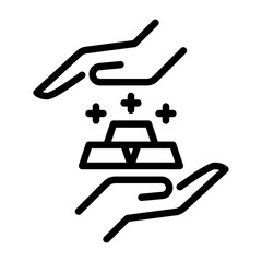 wealth management outline icon. wealth black line illustration.