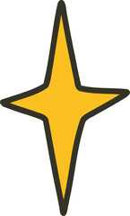 Radiating Orange Starburst