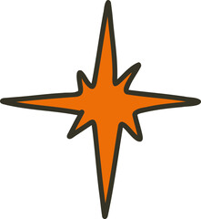 Obraz premium Spiky Yellow Starburst Icon