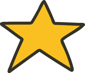 Sharp Yellow Star Icon