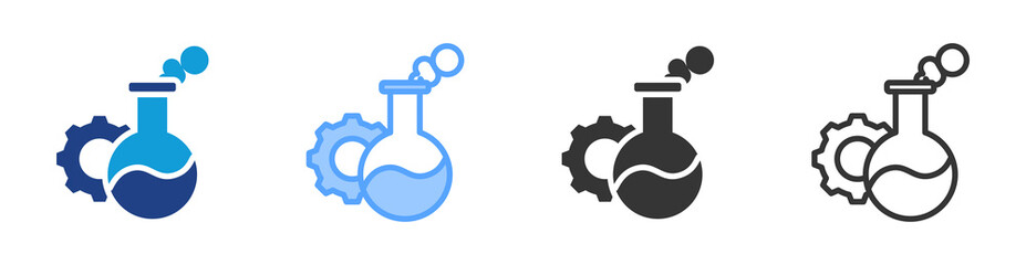 Scientific Principles icon set multiple style collection