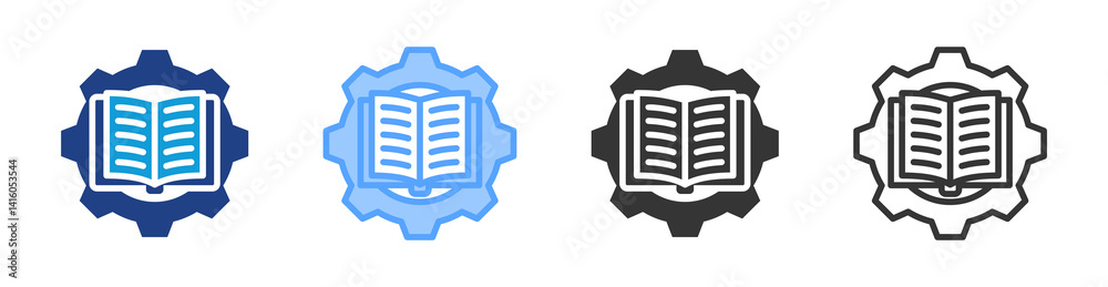 Poster Study icon set multiple style collection