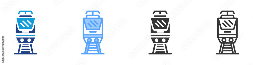 Aufkleber power trains icon set multiple style collection