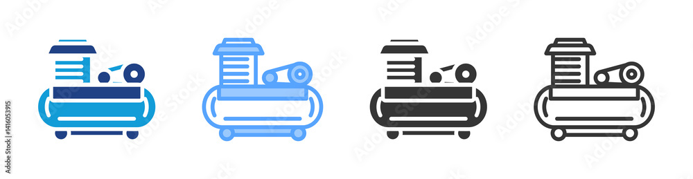 Poster Compressor icon set multiple style collection