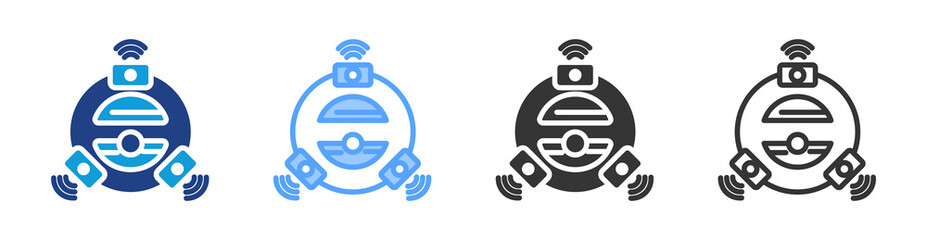 Naklejka premium Vacuum Technology icon set multiple style collection