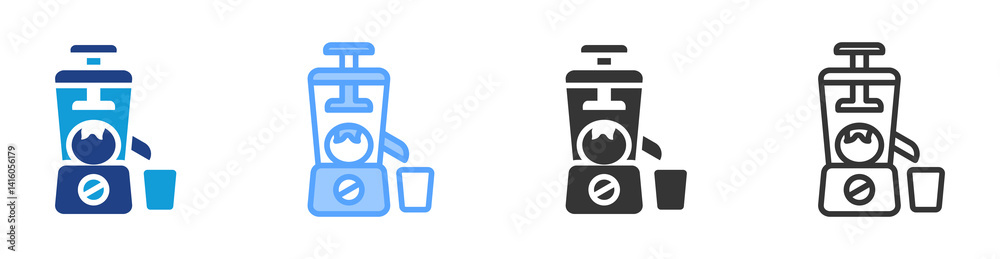 Aufkleber juicer icon set multiple style collection