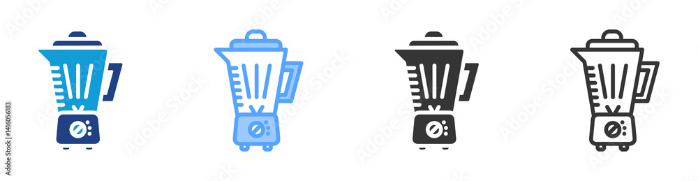 Poster Blender icon set multiple style collection