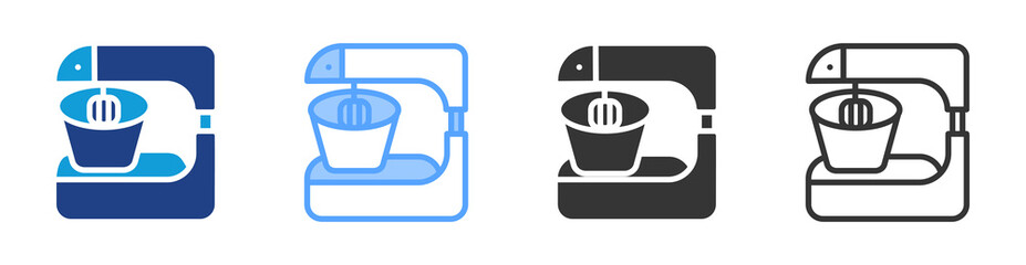 Mixer icon set multiple style collection