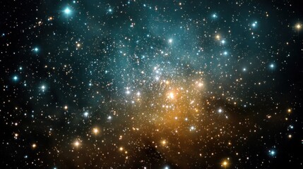 Obraz premium Celestial nebulae, star clusters in deep space