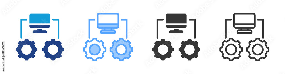 Leinwandbilder modulus icon set multiple style collection