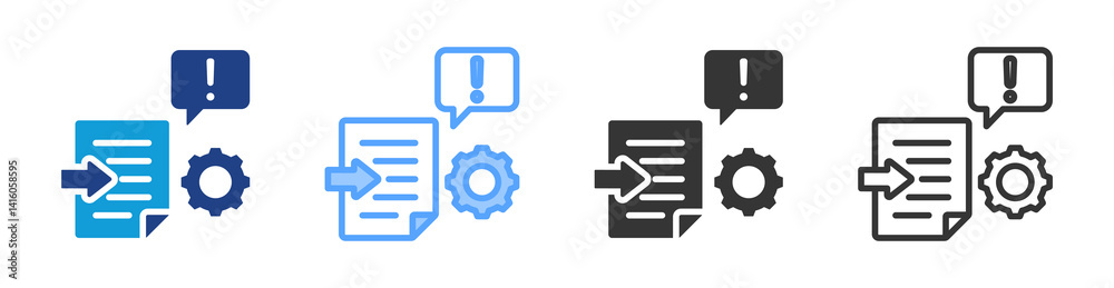 Poster Enhanced Logging icon set multiple style collection