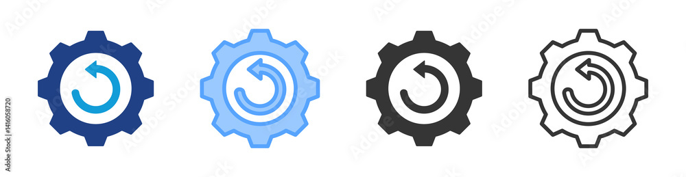 Aufkleber frp publishing service icon set multiple style collection