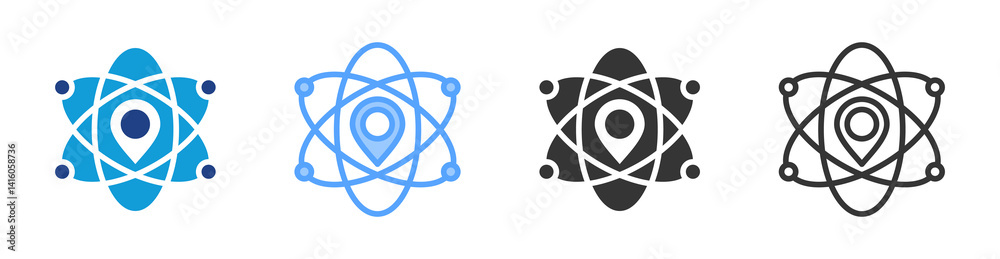 Poster Dynamic Site Activation icon set multiple style collection