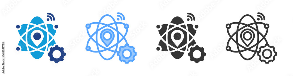 Aufkleber Dynamic Ip Address icon set multiple style collection