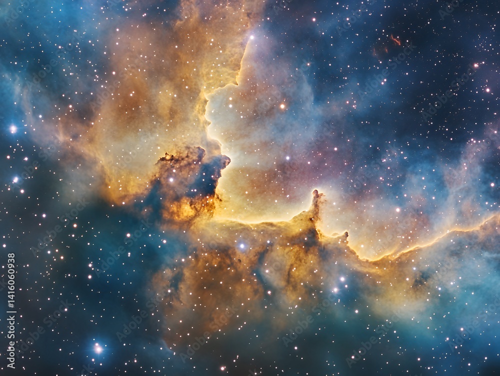 Wall mural 35. a nebula-like explosion with countless tiny stars forming an abstract shape