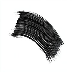 Mascara brush stroke texture sample on white background