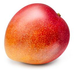 Fresh Red Mango with sliced isolated on white background, Red Mango on white background, With clipping path.