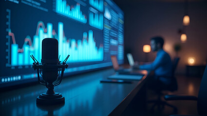 Innovative Podcast Advertising Strategies: Creative Media Integration & Data Analytics for Enhanced Targeted Reach in Photo Stock Concepts & Left-Side Empty Space