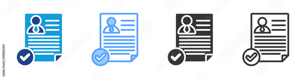 Poster Determining icon set multiple style collection