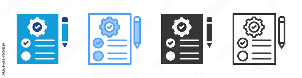 Poster Evaluation Method icon set multiple style collection