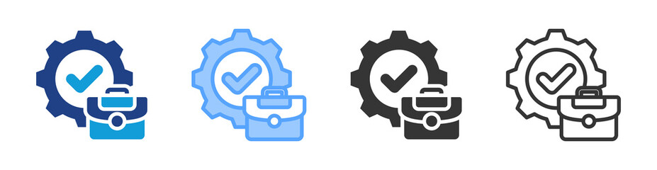 Basic Job icon set multiple style collection