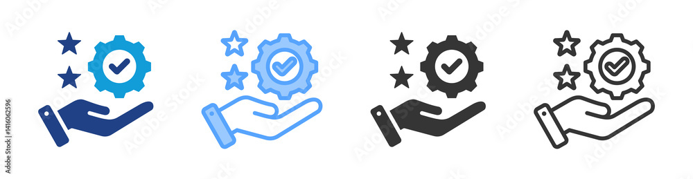 Poster Responsibilities icon set multiple style collection