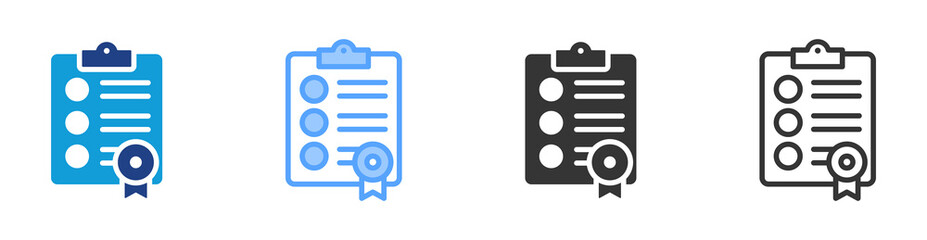 Evaluation icon set multiple style collection