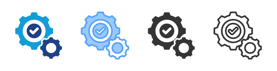 Check icon set multiple style collection