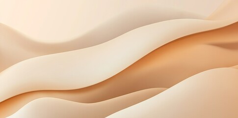 Abstract composition of soft. flowing waves in beige and cream tones. creating a sense of tranquility and elegance. ideal for backgrounds in design projects