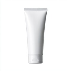 Plain cosmetic tube product mockup on white background