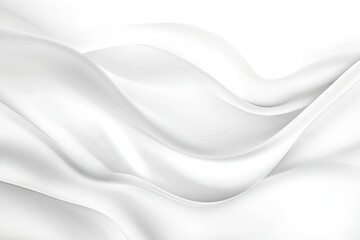 Obraz premium Soft. flowing white fabric drapes gracefully. creating gentle waves and shadows. suggesting elegance and tranquility. ideal for backgrounds or textile design