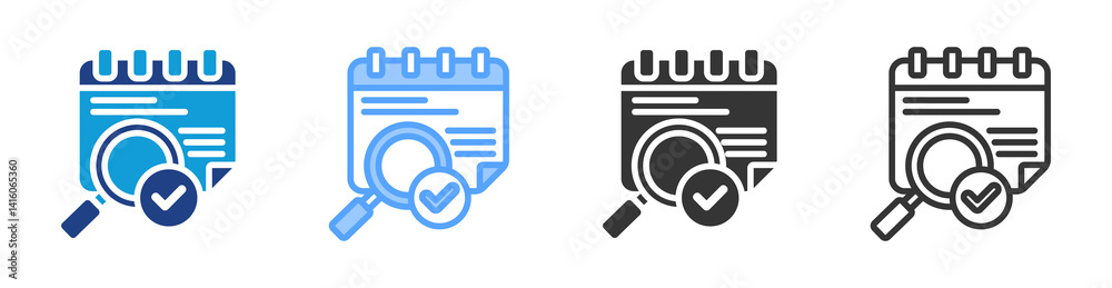 Poster No Error Detection icon set multiple style collection