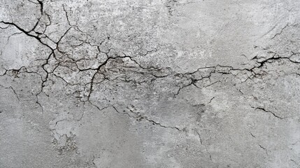 Fototapeta premium Tiefe Risse in grauer Betonwand