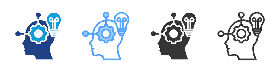 Lateral Thinking icon set multiple style collection