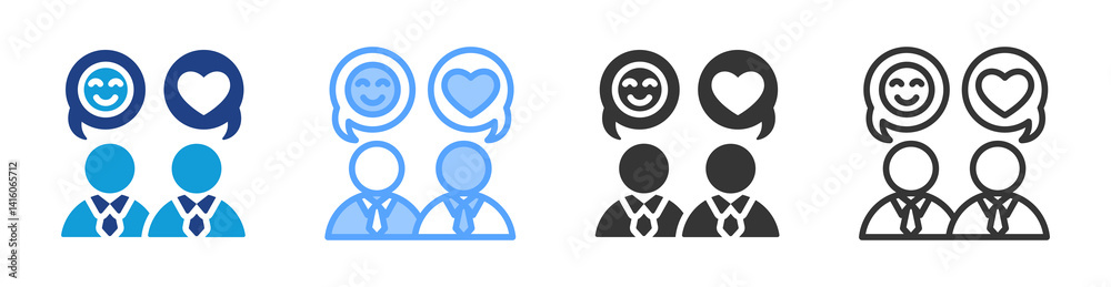 Poster Polytely icon set multiple style collection