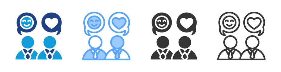 Polytely icon set multiple style collection